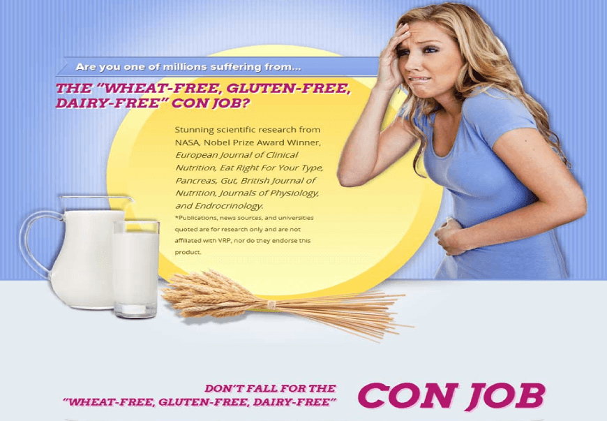 Don’t fall for the “wheat-free, gluten-free, dairy-free” Con Job 